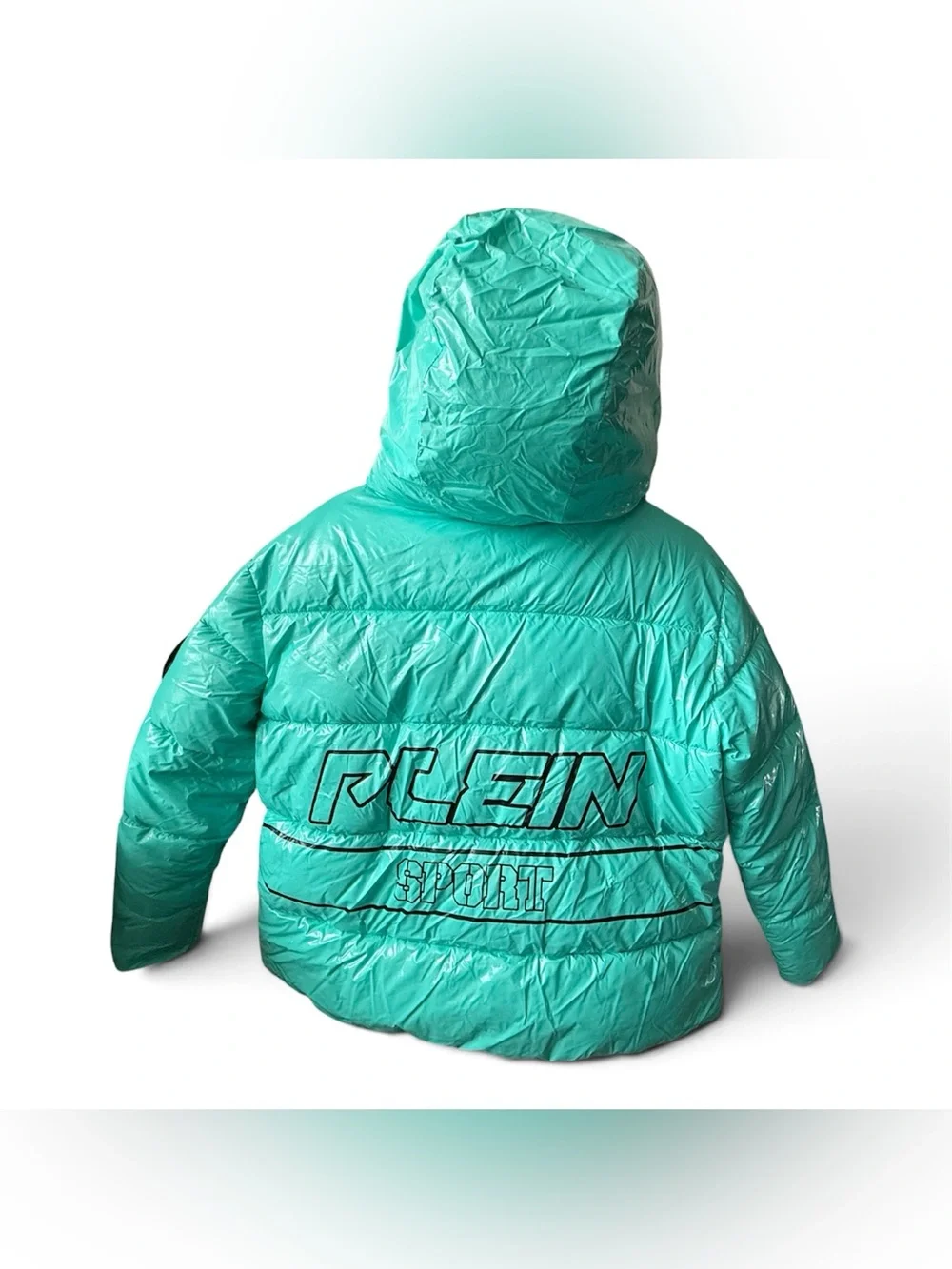 PLEIN SPORT | Phillipp Plein Teal Quilted Hooded Puffer